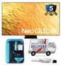 SAMSUNG BUNDLE QN75QN800BFXZA 75” Class QN800B Samsung Neo QLED 8K Smart TV (2022) with White Glove Delivery & 5 year extended warranty & Seiki accessory Kit
